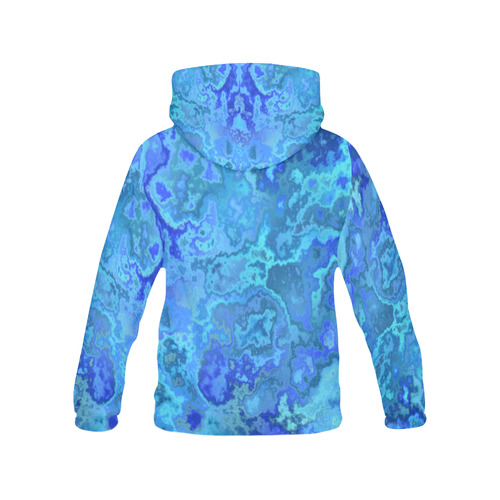 blue reef All Over Print Hoodie for Women (USA Size) (Model H13)