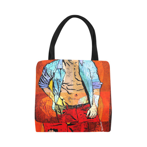 What a Men Popart by Nico Bielow Canvas Tote Bag (Model 1657)
