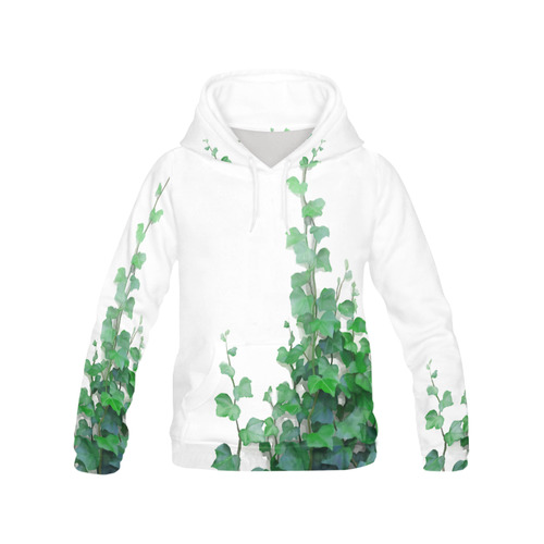 Vines, climbing plant watercolor All Over Print Hoodie for Women (USA Size) (Model H13)