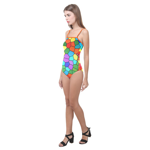 Stained Glass Rainbow Strap Swimsuit ( Model S05)
