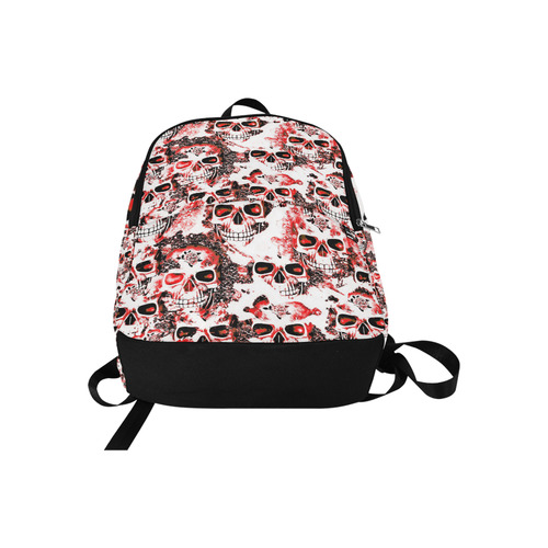 cloudy Skulls white red by JamColors Fabric Backpack for Adult (Model 1659)
