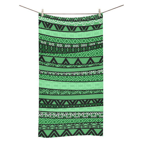 Green African Tribal Pattern Bath Towel 30"x56"