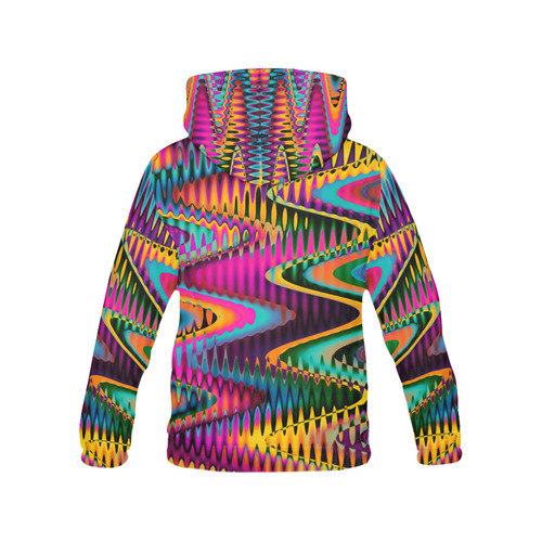 WAVES DISTORTION chevrons multicolored All Over Print Hoodie for Men (USA Size) (Model H13)