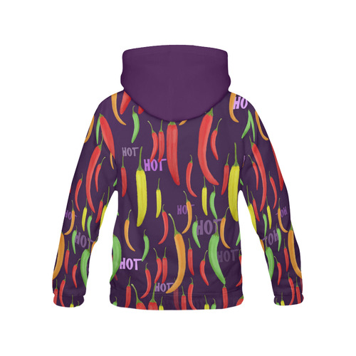 Hot peppar, chili All Over Print Hoodie for Women (USA Size) (Model H13)