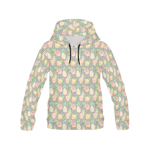 watercolor pineapple All Over Print Hoodie for Women (USA Size) (Model H13)