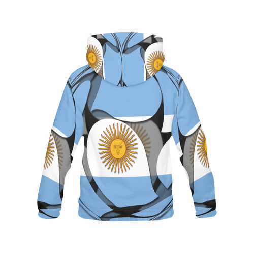 The Flag of Argentina All Over Print Hoodie for Women (USA Size) (Model H13)