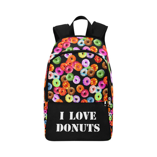 Colorful Yummy DONUTS pattern Fabric Backpack for Adult (Model 1659)