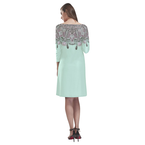 embroidery and jewels by Sandrine Kespi Rhea Loose Round Neck Dress(Model D22)