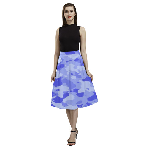 Blue Camo Aoede Crepe Skirt (Model D16)