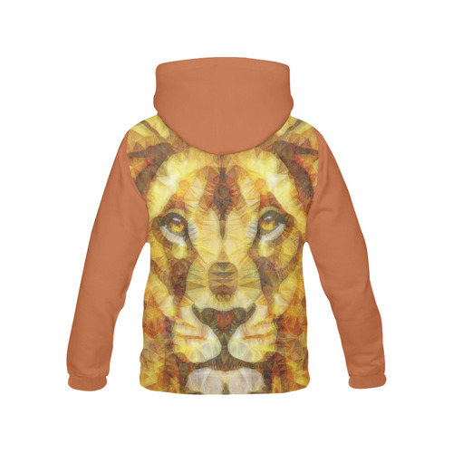 lion All Over Print Hoodie for Women (USA Size) (Model H13)