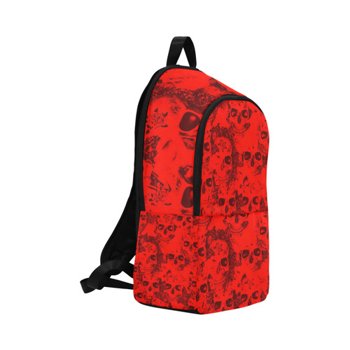 cloudy Skulls red by JamColors Fabric Backpack for Adult (Model 1659)