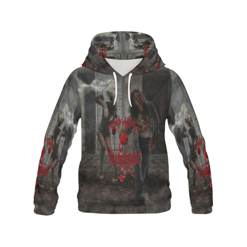 Valentines Day Zombie Couple All Over Print Hoodie for Men (USA Size) (Model H13)