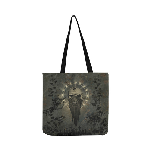 The creepy skull with spider Reusable Shopping Bag Model 1660 (Two sides)