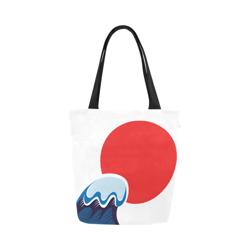 Designers tote bag : Japanese waves Canvas Tote Bag (Model 1657)
