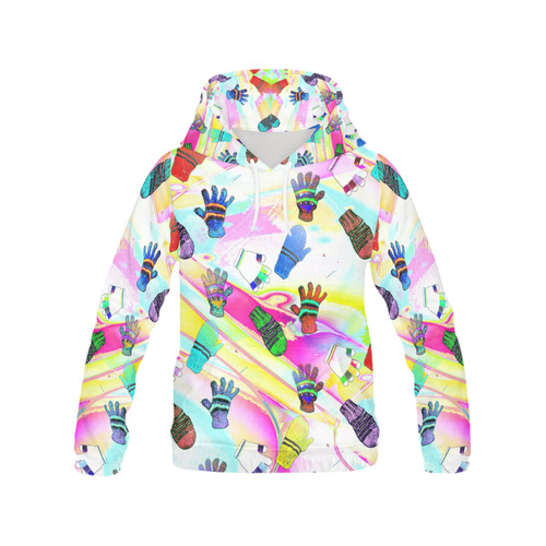 mittens All Over Print Hoodie for Women (USA Size) (Model H13)