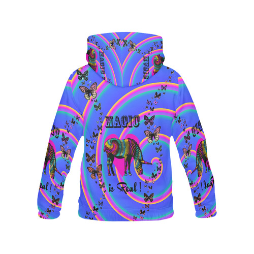 Magic is Real! All Over Print Hoodie for Women (USA Size) (Model H13)