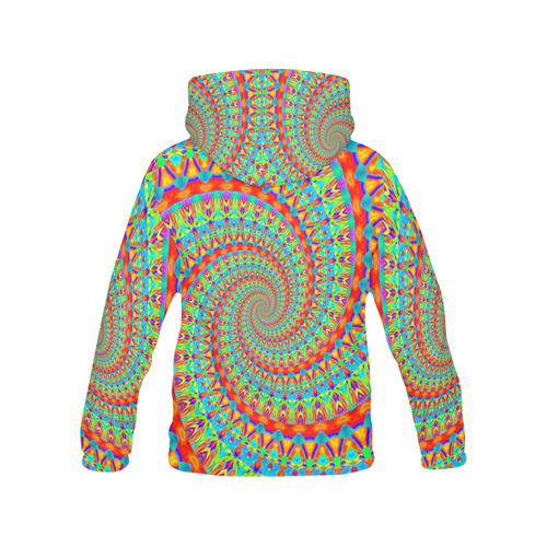 FLOWER POWER SPIRAL multicolored All Over Print Hoodie for Men (USA Size) (Model H13)