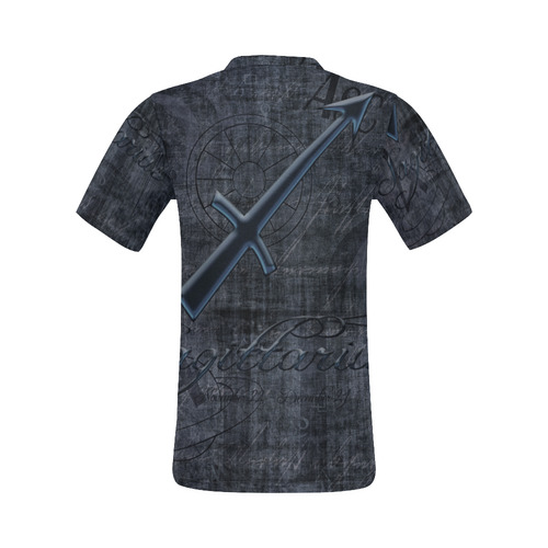 Astrology Zodiac Sign Sagittarius in Grunge Style All Over Print T-Shirt for Men (USA Size) (Model T40)