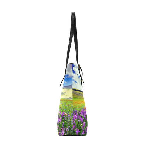 Mountain Floral Landscape Clouds Euramerican Tote Bag/Small (Model 1655)