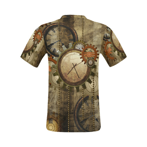 Steampunk, wonderful noble desig, clocks and gears All Over Print T-Shirt for Men (USA Size) (Model T40)
