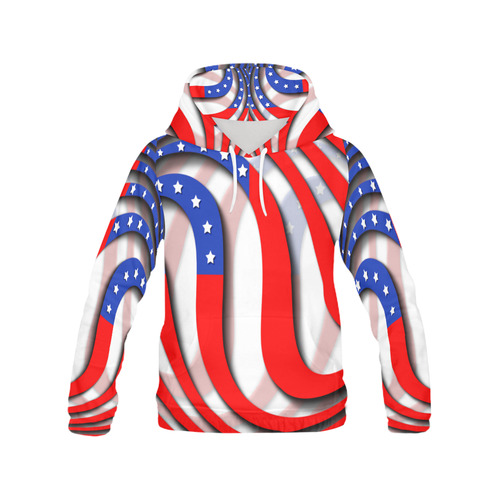 Flag of United States of America All Over Print Hoodie for Men (USA Size) (Model H13)