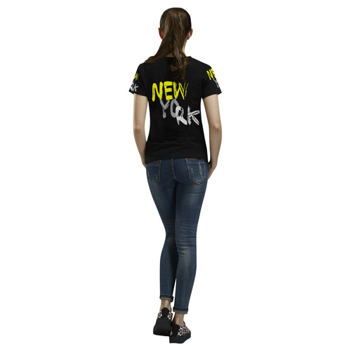 New York by Artdream All Over Print T-Shirt for Women (USA Size) (Model T40)