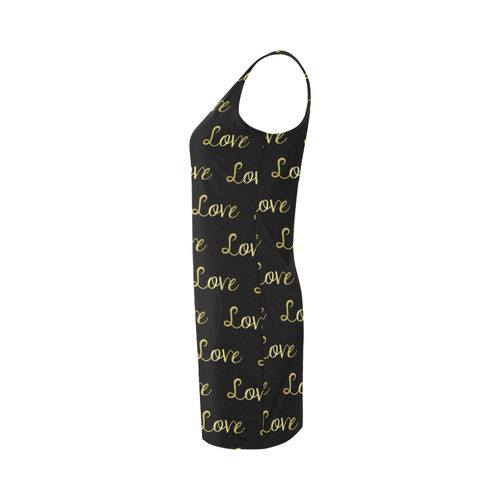 Black and Gold LOVE Medea Vest Dress (Model D06)