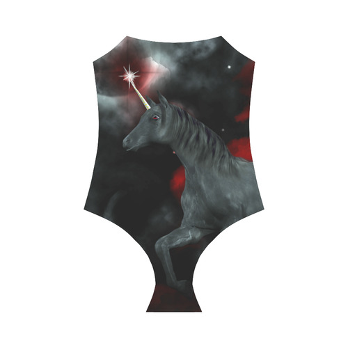 Nightmare Fantasy Unicorn Goth Art Strap Swimsuit ( Model S05)