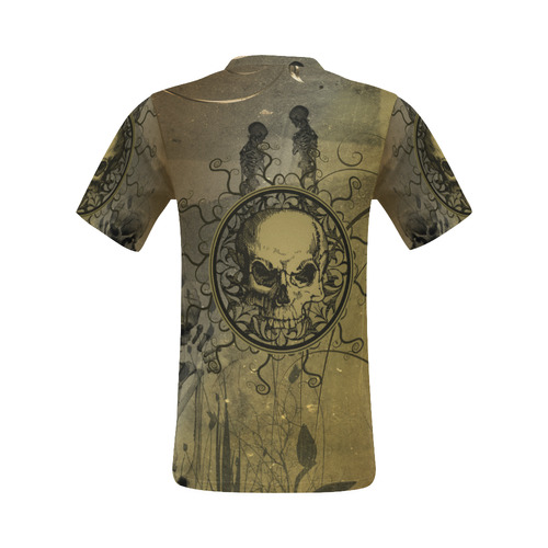 Amazing skull with skeletons All Over Print T-Shirt for Men (USA Size) (Model T40)