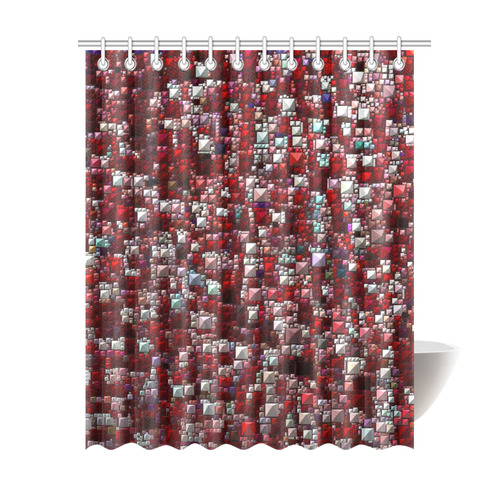 Sparkling and glittering, red by JamColors Shower Curtain 69"x84"