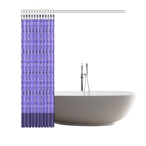 Indigo Blue Kente Design Shower Curtain 72"x72"