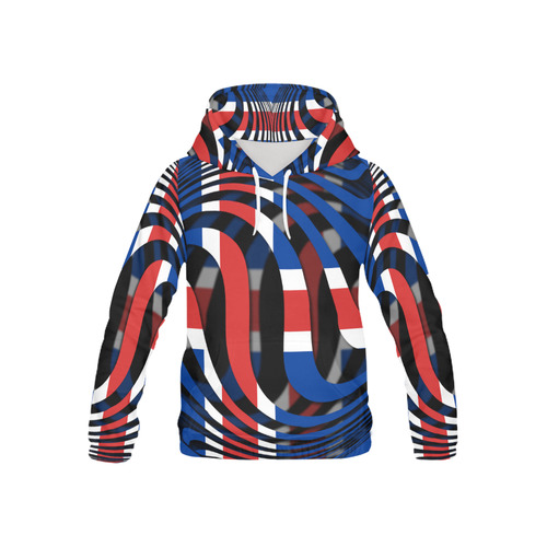 The Flag of Iceland All Over Print Hoodie for Kid (USA Size) (Model H13)