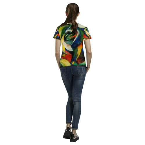 The Mandrill by Franz Marc All Over Print T-Shirt for Women (USA Size) (Model T40)