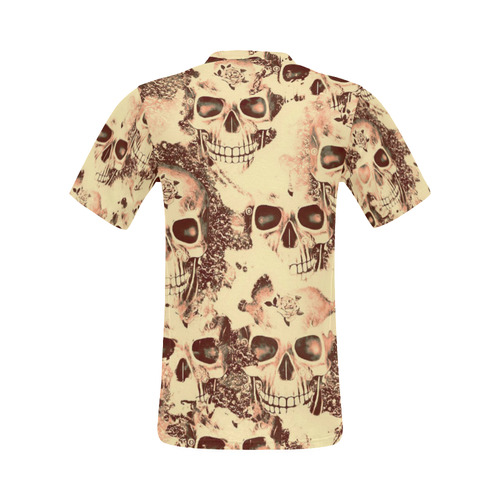 cloudy Skulls beige by JamColors All Over Print T-Shirt for Men (USA Size) (Model T40)