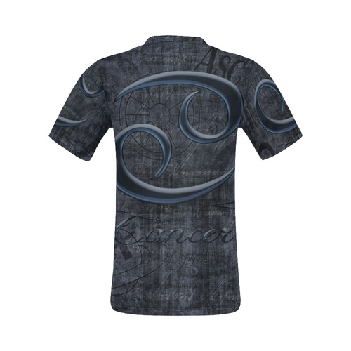 Astrology Zodiac Sign Cancer in Grunge Style All Over Print T-Shirt for Men (USA Size) (Model T40)