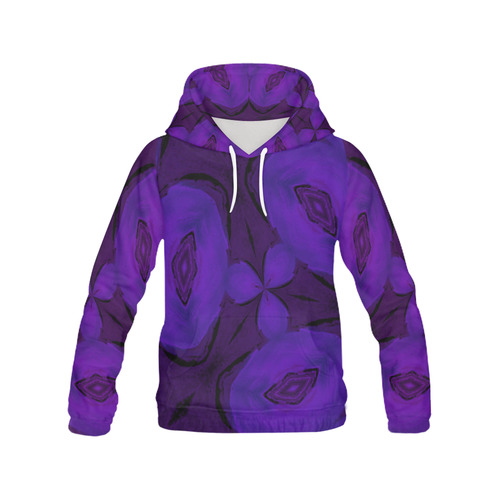 PURPL  SMILEY All Over Print Hoodie for Women (USA Size) (Model H13)