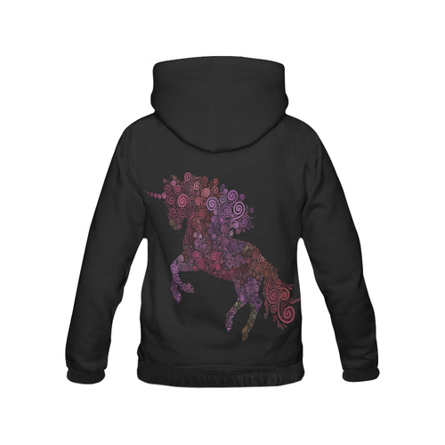 3d Floral Psychedelic Unicorn All Over Print Hoodie for Women (USA Size) (Model H13)
