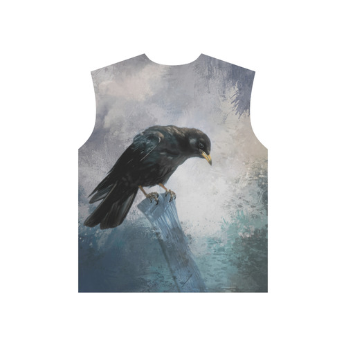 A beautiful painted black crow All Over Print T-Shirt for Men (USA Size) (Model T40)