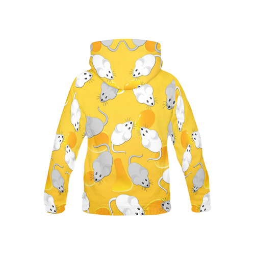 mice on cheese All Over Print Hoodie for Kid (USA Size) (Model H13)