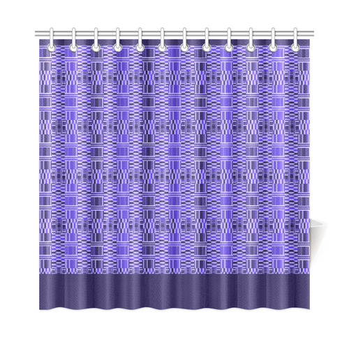 Indigo Blue Kente Design Shower Curtain 72"x72"