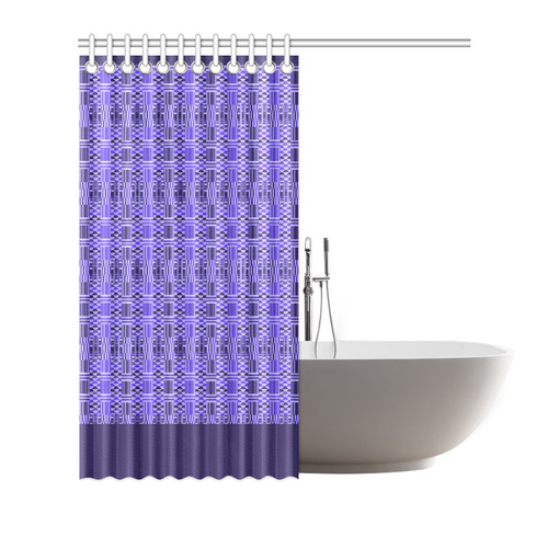 Indigo Blue Kente Design Shower Curtain 72"x72"