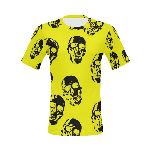 hot skulls, yellow by JamColors All Over Print T-Shirt for Men (USA Size) (Model T40)