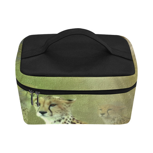 Beautiful leopard Cosmetic Bag/Large (Model 1658)