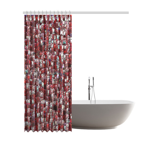 Sparkling and glittering, red by JamColors Shower Curtain 69"x84"