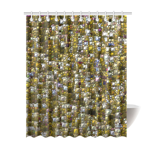 Sparkling and glittering, golden by JamColors Shower Curtain 69"x84"