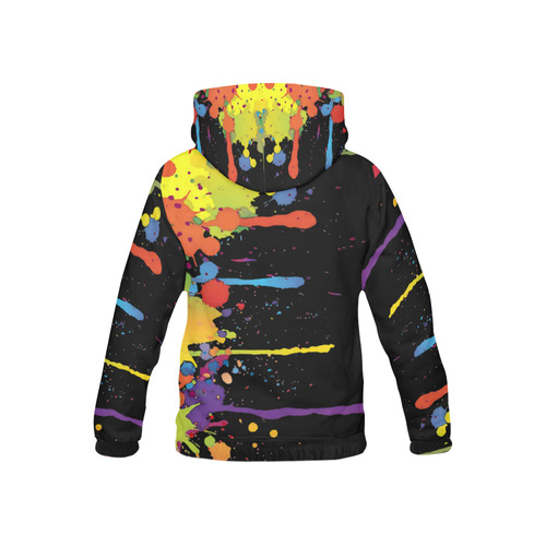 Crazy multicolored running SPLASHES All Over Print Hoodie for Kid (USA Size) (Model H13)