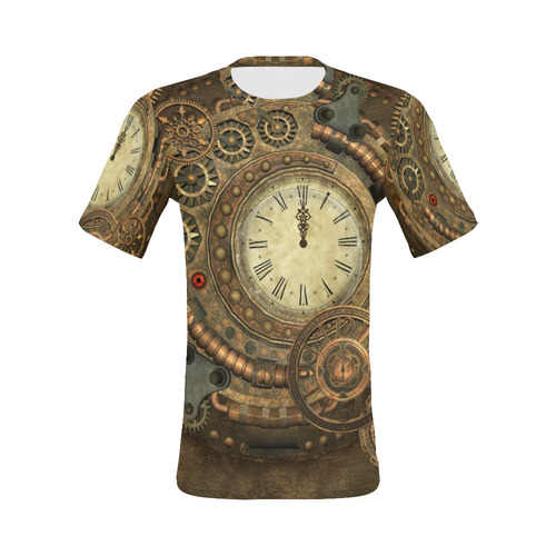 Steampunk, awesome clockwork All Over Print T-Shirt for Men (USA Size) (Model T40)