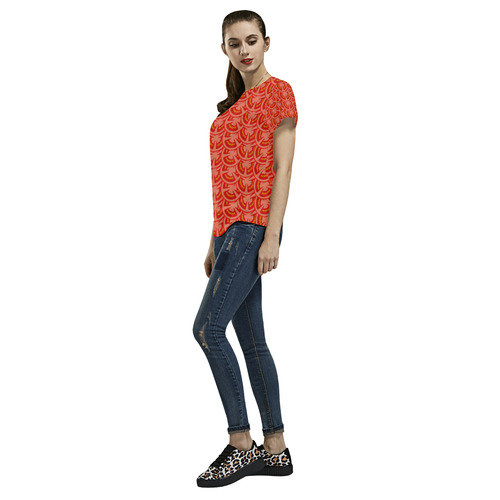 Tomato Pattern All Over Print T-Shirt for Women (USA Size) (Model T40)