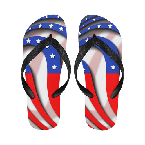 Flag of United States of America Flip Flops for Men/Women (Model 040)