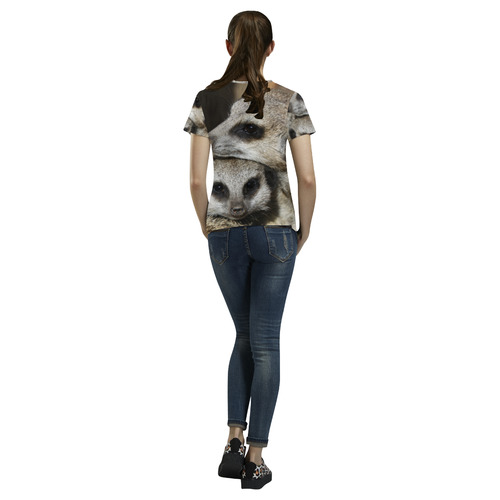 Meerkat 20160912_by_JAMColors All Over Print T-Shirt for Women (USA Size) (Model T40)